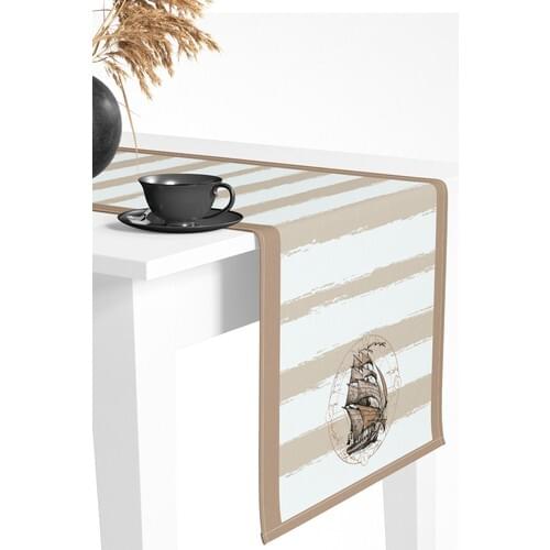 Custom Production Sail Pattern Italian Stitch Runner Coffee