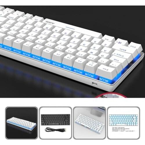 2 Colors Optional AJAZZ Durable N-Key Rollover Desktop Mechanical Keyboard 82 Keys Office Keyboard Comfortable for Desktop