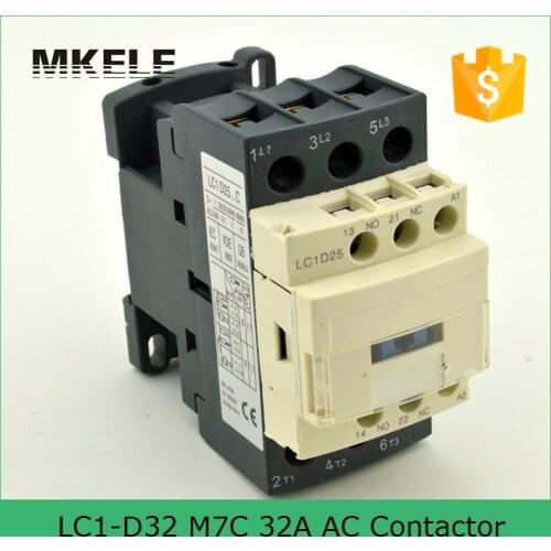 LC1-D32 M7C 36V Coil AC Contactor 24V 220V With Silver Contacts LC1D32M7C LC1D32B7C LC1D32C7C LC1D32F7C LC1D32Q7C