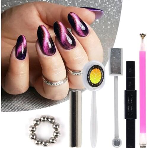 Magnetic Stick Board 9D Cat Eyes Gel Nail Polish Strong Magnet Nail Line Strip Effect Magnetic Pen Varnish Manicure Tools FB1612