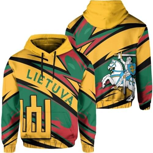 Tessffel Country Emblem Flag Lithuania Retro Tattoo Autumn Pullover Men/Women Tracksuit Jacket 3Dprint Streetwear Zip Hoodies 16