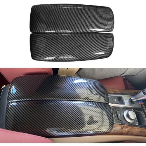 Carbon Fiber Armrest Box Cover Trim for BMW 3 5 7 Series X5 X6 E90 F30 F35 F10 F18 G30 E66 Car Interior Stowing Tidying