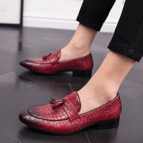 2021 New Gentleman Tassels Grid Oxford Shoes For Men Formal Wedding Prom Dress Homecoming Party Sapato Social Masculino