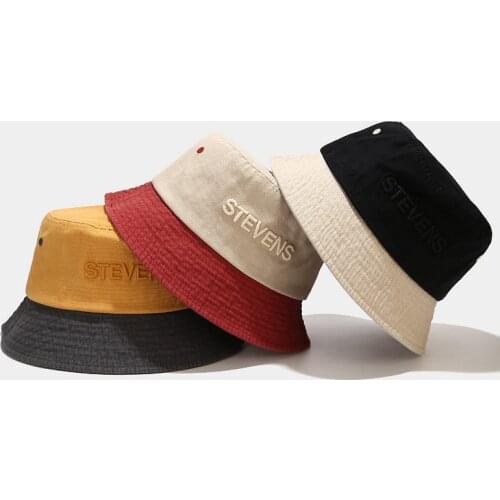 New Womens Summer Bucket Hat Letter Embroidery Outdoor Leisure Sun Protection Hat Fisherman Hat Mens Large Panama Bob Cap