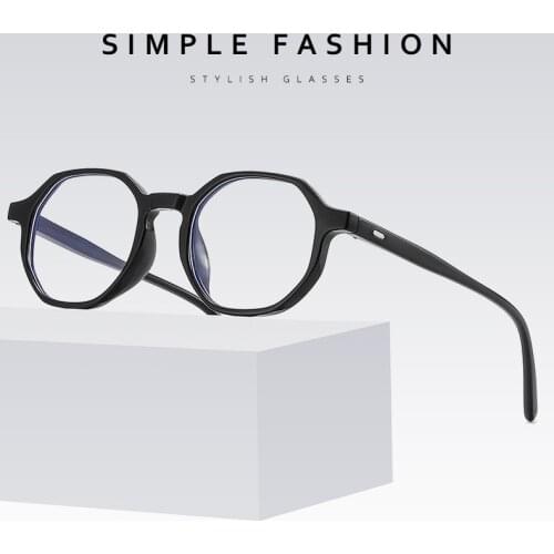 Vintage small Blue Leopard Anti-blue Light Glasses Frame For Women Alloy Elegant Black Clear Computer Eyeglasses Female New