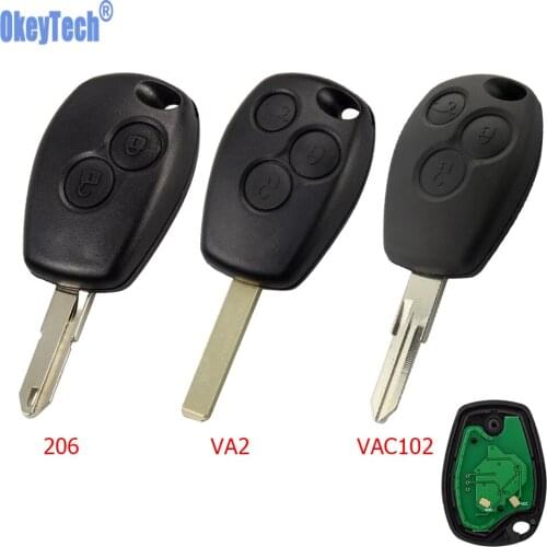 OkeyTech Smart Remote Car Key For Renault Duster Modus Clio 3 Twingo Dacia Logan Sandero Kangoo 433mHz 2 3 Buttons PCF7947 Chip