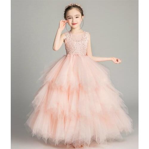 2021 Girls Princess Dress Kids Eleghant Evening Prom Dresses Wedding Bridemaid Party Ball Gown Clothes Carnival Costume vestidos
