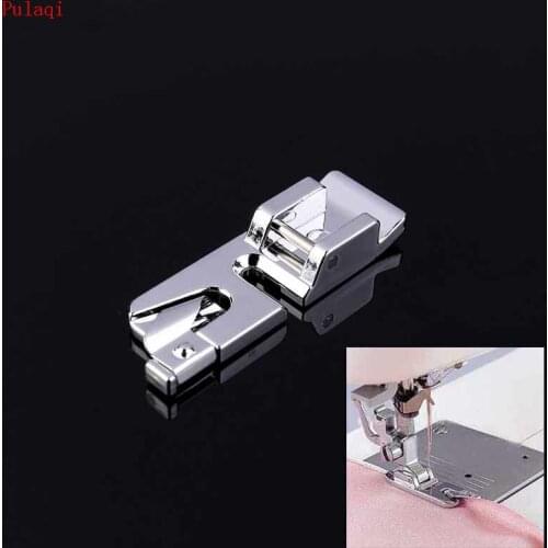 Pulaqi DIY Rolled Crimping Presser Foot Household Sewing Machine Foot Convenient Useful Walking Foot for Home Sewing Accessories