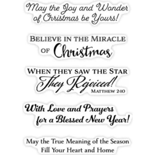 Merry christmas Transparent Clear Silicone Stamp Seal for DIY scrapbooking photo album Decorative clear stamps C69