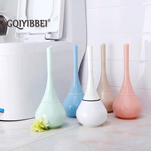 Detachable Vase Shaped Toilet Cleaning Brush Holder Set Plastic Creative Lovely Lavatory Brush Home Cleaner Bathroom Accessories