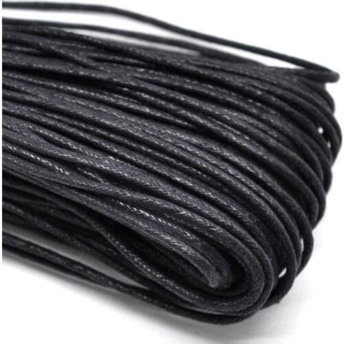 80M Wholesale Black Waxed Cotton Necklace Cord 2mm (B12102) yiwu