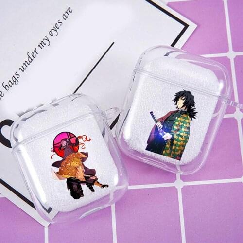 Japan Anime Demon Slayer Soft Silicone Case For Airpods Pro 2 1 Bluetooth Wireless Earphone Transparent Cover Charging Box Bag