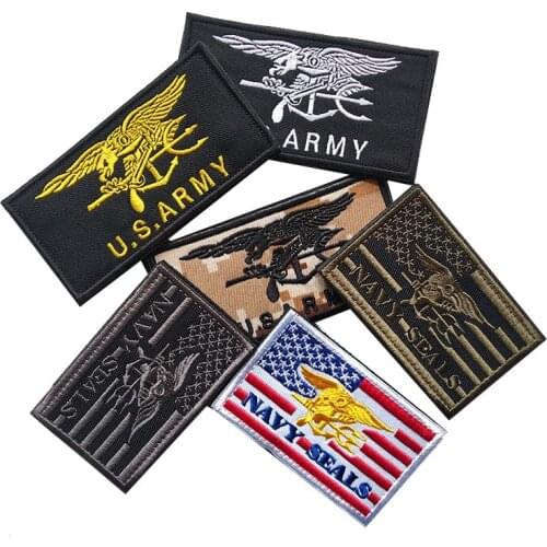 US Navy Seal Team IR Infrared Reflective Military Patches Hook & Loop Tactical Navy Seal Team Trident Patch Applique