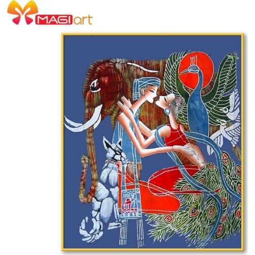 Cross stitch kits Embroidery needlework sets 11CT water soluble canvas patterns 14CT European classical style intimate -NCMP056