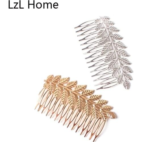 Boutique jewelry leaf headdress leaves hair comb bridal hair accessories ladies headdress wedding accessories LzL Home