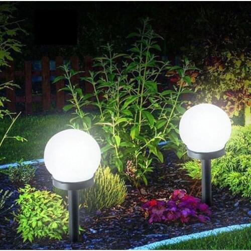 1Pcs LED Solar Garden Light Outdoor Waterproof Lawn Lighting Pathway Landscape Lamp Solar Lamp for Home Yard Driveway Lawn Round
