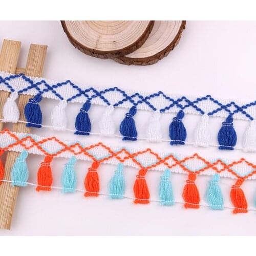 1 yards Color 5 cm Tassel lace Ribbon Diy Clothing Curtains Accessories Handmade Sewing Color Decoration Tassel lace