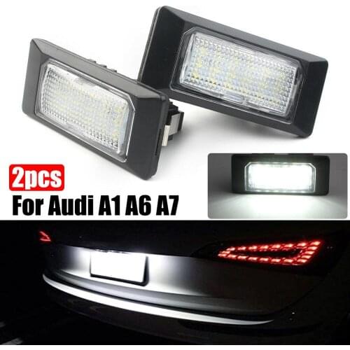 2Pcs License Plate Light Plate Light for Audis A1 A6 A7 Golfs 6 Passats B6 B7 Polos 4D Jettas MK6 License Number lamp Golf