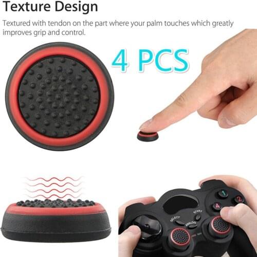4pcs Joystick Cap cases Silicone Analog Thumb Stick Grips Cover for Xbox 360 One Playstation 4 For PS4/PS3 Pro Slim Gamepad Cap