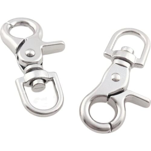 4pcs Swivel Lobster Leather Bag Handbag Purse Shoulder Strap Belt Clasp Clip Trigger Buckle Key Ring Dog Chain Collar Snap Hook