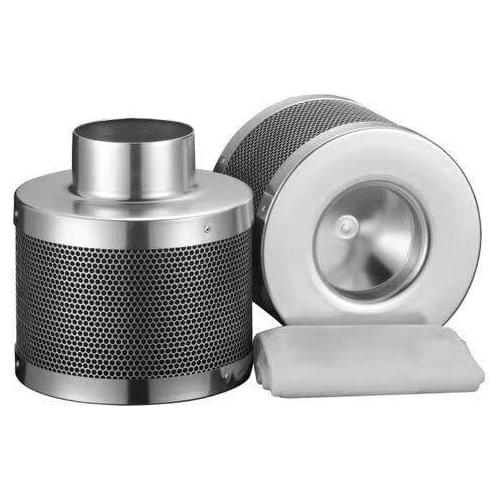 5 Inch Carbon Filter Air Purifier with Pre-filter for Inline Fan Hydroponics Green Indoor Gardening Grow Tent Ventilation