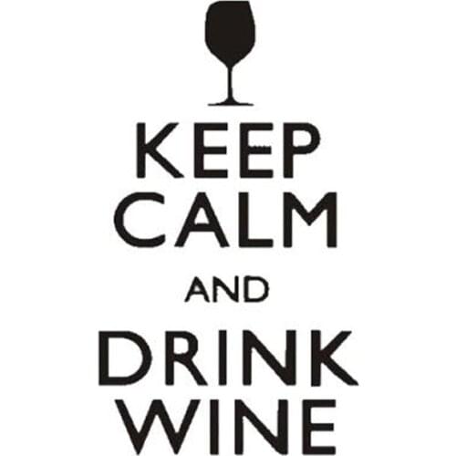 8.6X15CM KEEP CALM AND DRINK WINE Funny Vinyl Decal Car Sticker Car-styling S8-0624