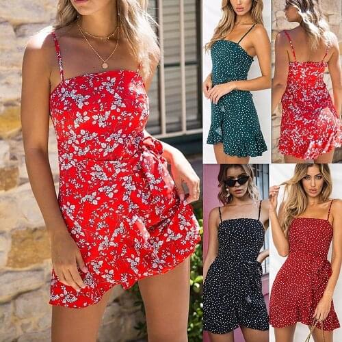 Printed irregular flounce edge sexy dress 1pcs/lot