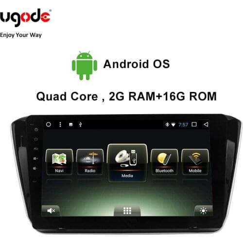 Ugode Car Multimedia Player GPS Navigation 10.1 Inches Screen Monitor Bluetooth Android OS For 2015 Skoda Superb