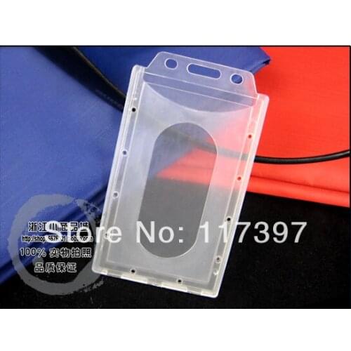 Free Shipping wholesales Molding Injection plastic ID badge HOLDER/id card holder/name tag/ 100PCS/LOT Vetical