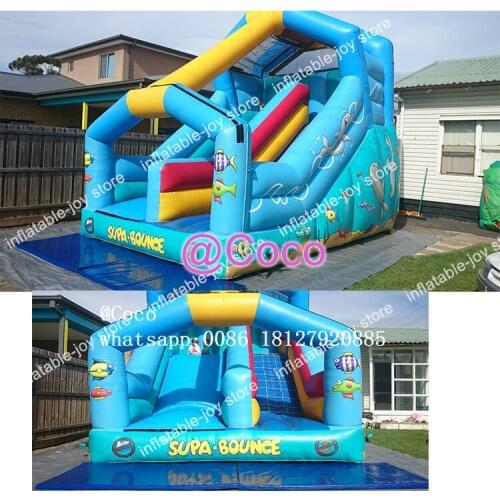 Free air ship to door,6x3m durable inflatable slide for sale, giant inflatable dry slide outdoor blow up slide toy