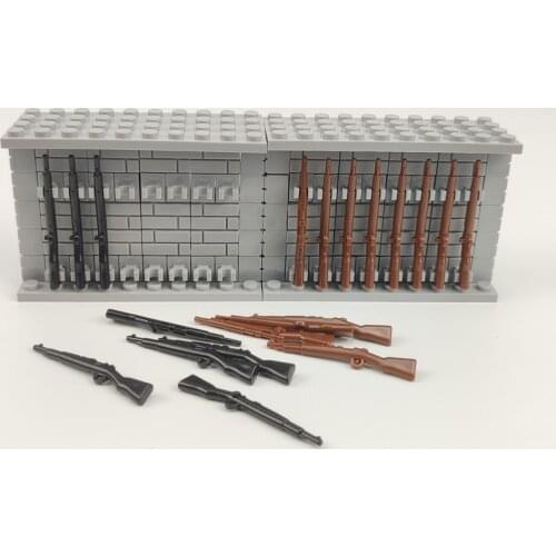 Locking Military Toys WW2 War The Weaponry 16PCS Gun Toy Building Blocks Toys For Children Assemble Blocks Military Gifts