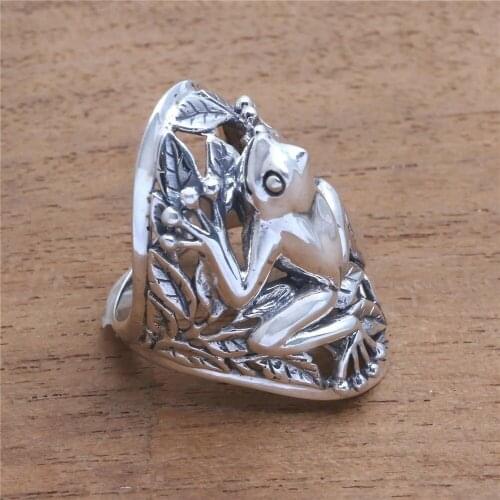 Bohemian Retro Jumping Frog Womens Ring Retro Fashion Art Design Leaf Hollow Womens Ring Mothers Day Gift Size 5-12