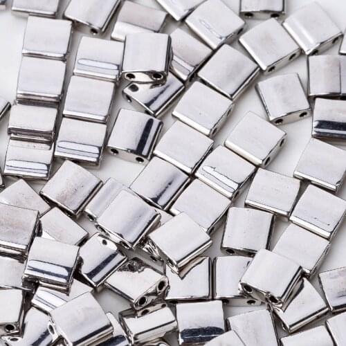 Taidian Miyuki Tila Beads Wholesale Glass For Handcraft MadeBohemian Bracelet Jewelry Making 5X5X1.9MM 5grams/lot About55Pieces