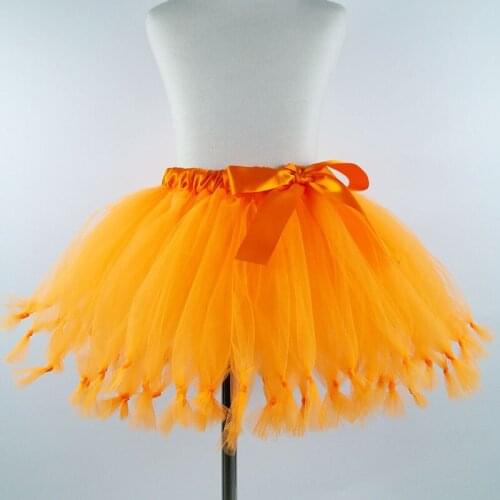 Orange Tulle Kid Children Candy Tutu SkirtsGirls Tutu Pettiskirt Dance Skirt Ball Gown girl princess birthday Cloth Skirt Dress