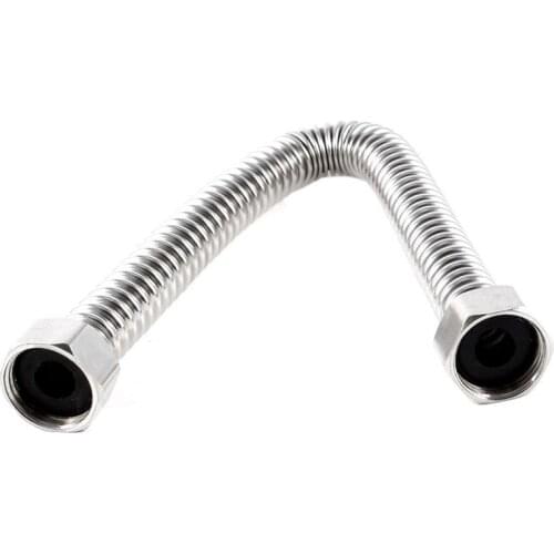 Bathroom 19mm Stainless Steel Shower Hose Shower Hose 30cm Silver