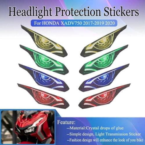 Headlight Stickers For HONDA XADV750 XADV 750 X-ADV750 2017-2020 Motorcycle 3D Front Fairing Head light Protection Sticker Guard