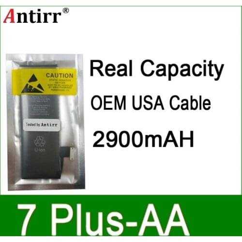 10pcs/lot Real Capacity China Protection board 2900mAh 3.7V Battery for iPhone 7PLUS zero cycle replacement repair parts 7P AA