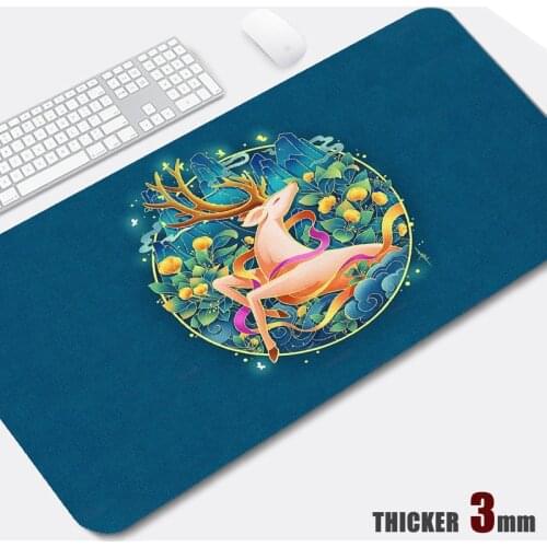 Beautiful Art Mouse Pad XXL Desk Mat Mouse Gamer Accessories Large Leather Rubber Stitch Edge Mousepad Thicker 3mm