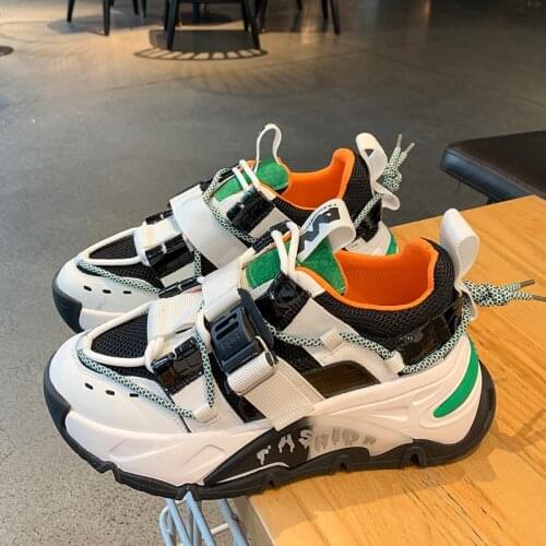 New for Women Genuine Leather Round Toe Autumn Lace Up Sneakers Thick Bottom Casual Shoes Woman Daily Fashion Shoes Footwear