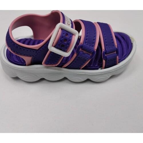 Overhead Purple Velcro Summer Girl Child Sandals Shoes