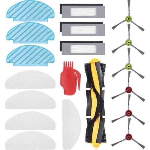 HOT！-Replacement Parts Brush Dust Bag Filters Mop Cloth Kit for Ecovacs Deebot OZMO T8,Robot Vacuum Cleaner Accessories