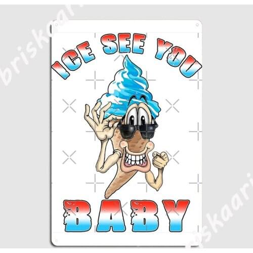 Ice Cream Fanatic Funny Ice Cream Metal Sign Kitchen Custom Wall Decor Club Party Tin sign Posters