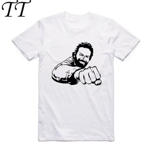 2019 New Fashion Men Print BUD SPENCER T-shirt Short Sleeves O-Neck Summer Style Hipster Funny Casual Tops Tees Camisetas Swag