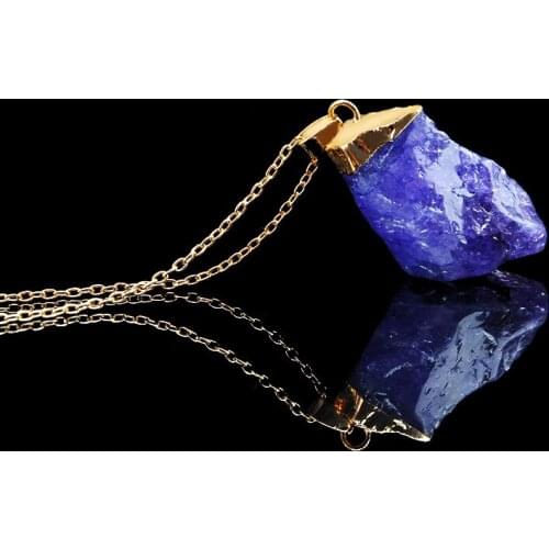 Irregular Necklace Crystal Pendant For Women Men Energy Necklaces Golden Chains Pendants For Jewelry Gifts Style Unisex