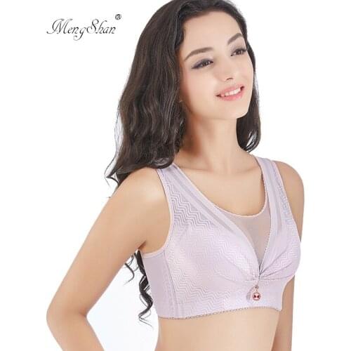 Underwear women Large size without steel ring big size bra Sexy lace insert plus size bra Breast collection lingerie femme
