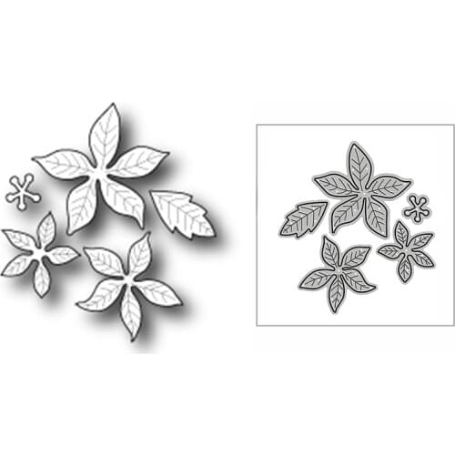 New Small Layered Poinsettia 2020 Metal Cutting Dies for DIY Scrapbooking and Card Making Decorative Embossing Craft No Stamps