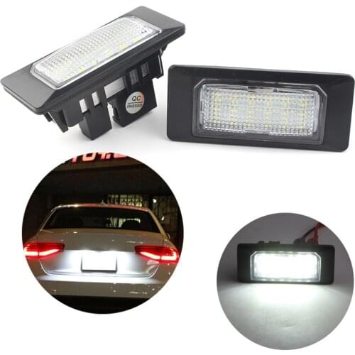 Car License Plate Light 18-SMD LED Lamp Error Free For AUDI A4 B8 A5 S5 Q5 RS5 A7 A6 C7 TTS TT RS For VW Passat B6 B7 Jetta MK6