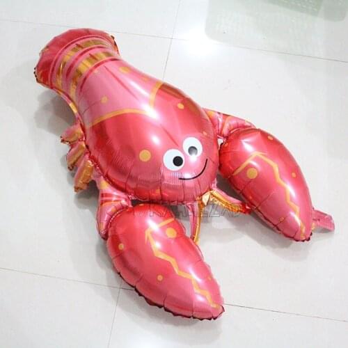 Lovely 10pcs/lot Lobster aluminum foil balloons 39inch cute animal helium inflatable globos birthday party decorations ballons