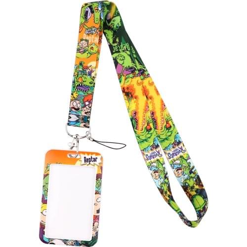 K3344 Dinosaur Cartoon Lanyard for Key Camera Whistle ID Badge Holder Cell Phone Neck Strap Hanging Rope Gift Mobile Phone Strap