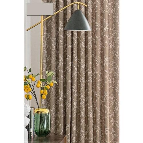 Custom curtain Nordic Simplicity modern Jacquard Texture cotton shading bedroom livingroom window thick blackout curtain M1021